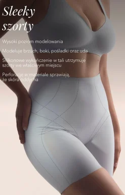 Damskie Esotiq Bielizna Wyszczuplająca|Majtki Z Nogawkami - zorty dakie odeujące czarne eeky 43911-50X