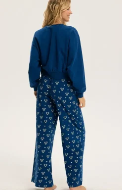 Damskie BLOOVII Ciepłe Piżamy|Piżamy Damskie - Esotiq świąteczna piżama damska Berry 44002-59X