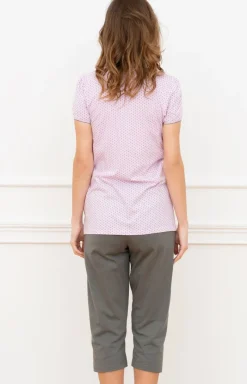 Italian Fashion Piżamy Bawełniane|Bielizna Ciążowa - Felicita piżama kr. rękaw, podnie 3/4