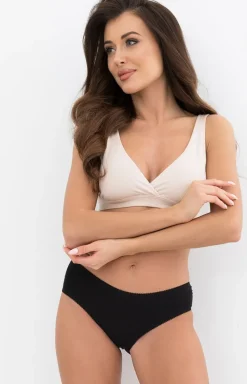Italian Fashion Figi Bawełniane|Figi Koronkowe - Figi dakie bawełniane idi czarne Eba