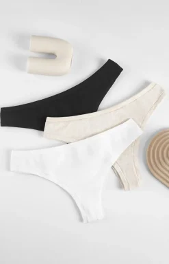 Sielei Figi Bawełniane|Figi Brazylijskie - Figi dakie brazyliany białe Natural Cotton 1447