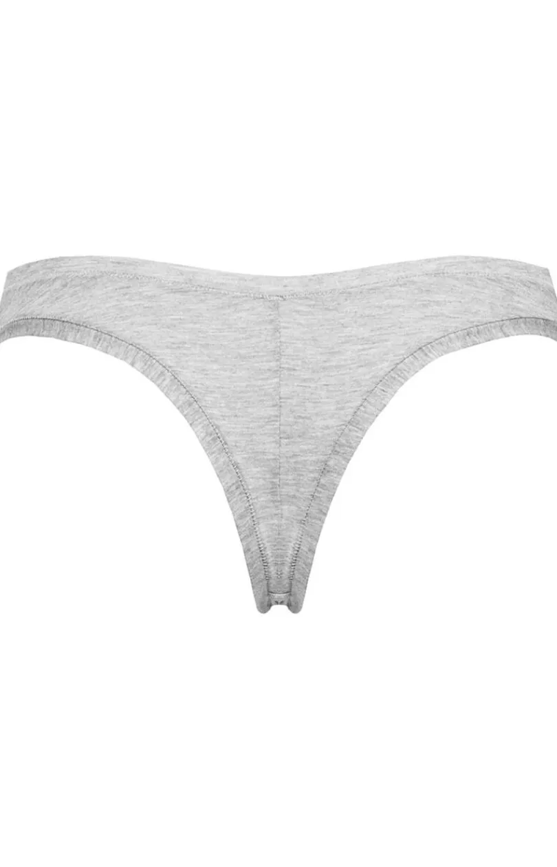 Sielei Figi Bawełniane|Figi Brazylijskie - Figi damskie brazyliany szare Natural Cotton 1447