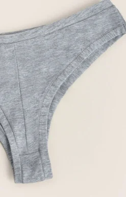 Sielei Figi Bawełniane|Figi Brazylijskie - Figi damskie brazyliany szare Natural Cotton 1447