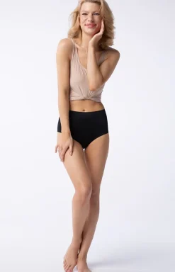 Figi damskie czarne Maxi Amber