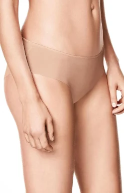 Figi damskie klasyczne beżowe z miękkiej mikrofibry 0185 Slip Extra