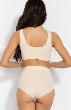 Figi damskie maxi beżowe Feel Good