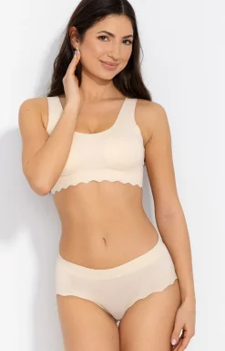 Figi damskie midi beżowe Feel Good