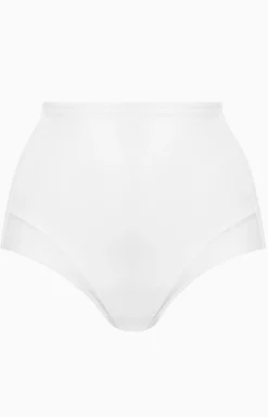 Figi damskie modelujące białe z wysokim stanem Sibilla Microshape