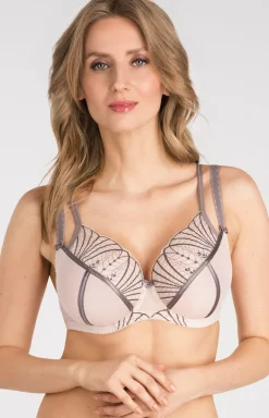 Gorsenia Figi Brazylijskie - Figi damkie typu brazyliany beżowe Caffe Latte K839