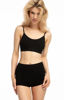 Damskie Julimex Bielizna Plus Size|Figi, Stringi, Panty - Figi dakie z przedłużoną nogawką czarne Baboo Boyhort