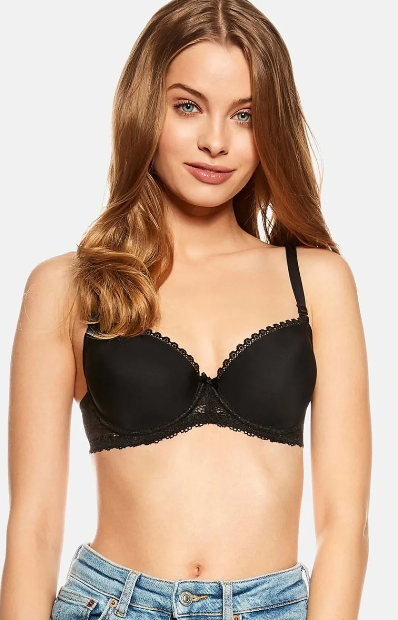 Henderson Biustonosz Koronkowy|Bielizna Plus Size - Gładki biustonosz push-up z odpinanymi ramiączkami Julietta 23444-99X