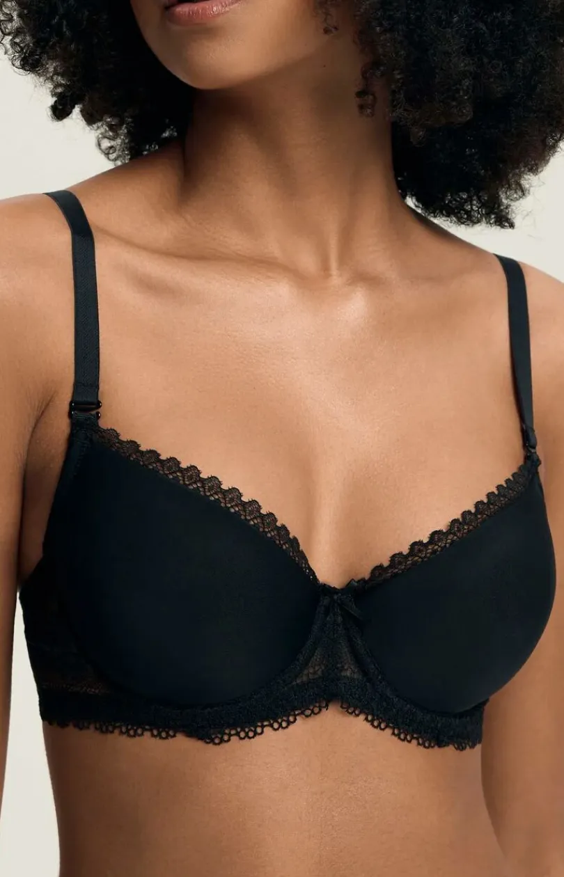 Henderson Biustonosz Koronkowy|Bielizna Plus Size - Gładki biustonosz push-up z odpinanymi ramiączkami Julietta 23444-99X