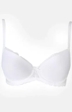 Gładki biustonosz push-up z odpinanymi ramiączkami biały Julietta 23444-00X