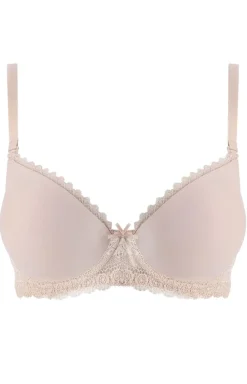 Gładki biustonosz push-up z odpinanymi ramiączkami beżowy Julietta 23444-80X