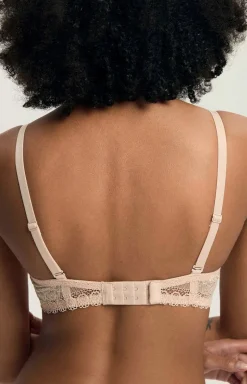 Gładki biustonosz push-up z odpinanymi ramiączkami beżowy Julietta 23444-80X