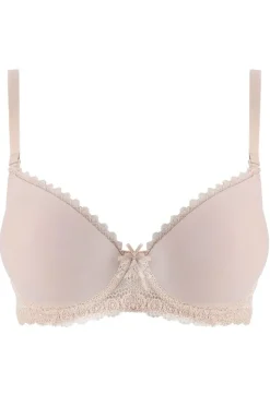 Gładki biustonosz push-up z odpinanymi ramiączkami beżowy Julietta 23444-80X