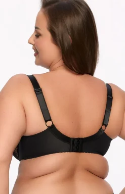 Gaia biustonosz półusztywniany semi-soft czarny Keto 1134 Maxi