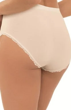 Damskie Gatta Majtki Z Wysokim Stanem|Figi Bawełniane - figi dakie janobeżowe 41070 Bikini Roance
