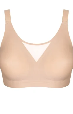 Gorteks beżowy biustonosz miękki soft bez fiszbin plus size Misty
