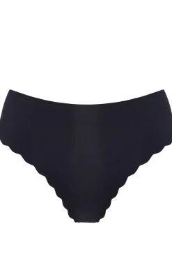Gorteks 3-pack figi damskie bezszwowe z ozdobną krawędzią czarne Lucky