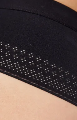 Damskie Gorteks Majtki Z Wysokim Stanem|Wielopaki Damskie - 3-pack stringi damskie z koronkowym tyłem czarne Olga
