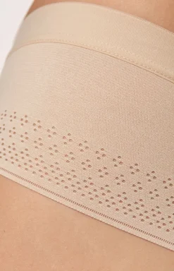 Gorteks 3-pack stringi damskie z koronkowym tyłem beżowe Olga