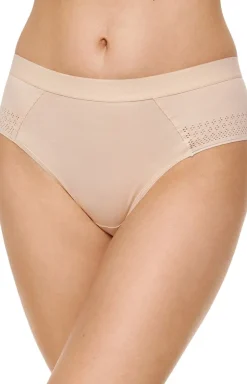 Gorteks 3-pack stringi damskie z koronkowym tyłem beżowe Olga