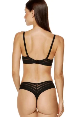 Gorteks stringi damskie czarne Luna S