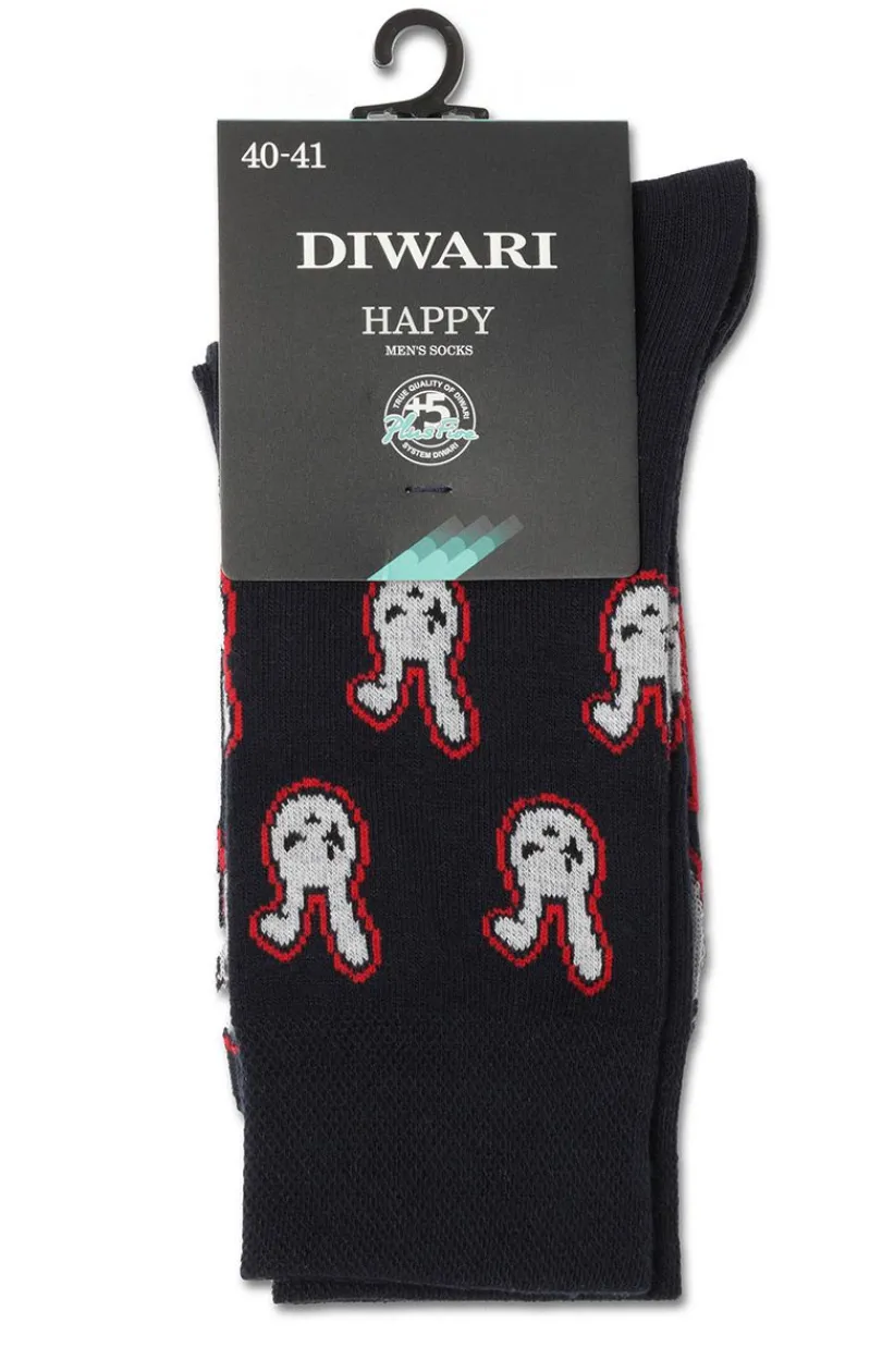 Męskie Conte Skarpety Męskie - Happy skarpetki męskie w króliki