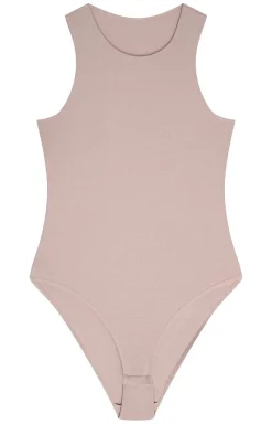 Henderson Body|Body - różowe body prążkowane Nazli 42837-39X