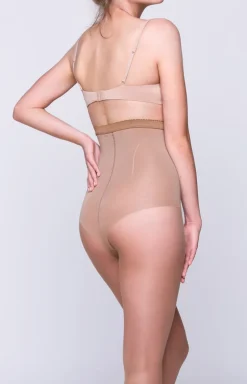 High Shaper/Code 718 beżowe gładkie modelujące rajstopy 20 den