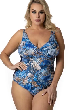 Jednoczęściowy strój kąpielowy plus size 52/05