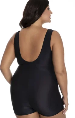 Damskie Primo Strój Kąpielowy Sportowy|Strój Kąpielowy Na Duży Biust - Jednoczęściowy strój kąpielowy wyszczuplający ze spodenkami plus size 608/01