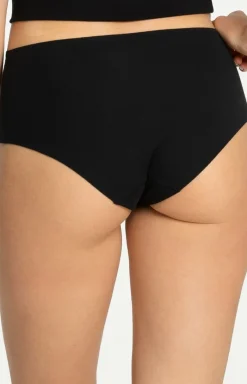 Damskie Julimex Figi Bezszwowe|Figi Bawełniane - bezszwowe figi daskie czarne Cotton ood axi