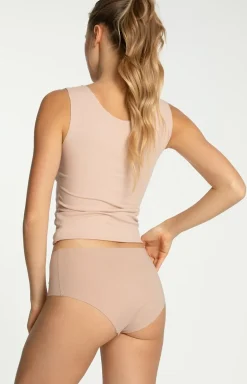 Julimex bezszwowe figi damskie beżowe Cotton Mood Maxi