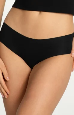 Julimex bezszwowe figi damskie czarne Cotton Mood Classic