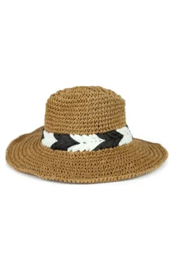 Kapelusz damski typu fedora jasnobrązowy Asti cz23162-1