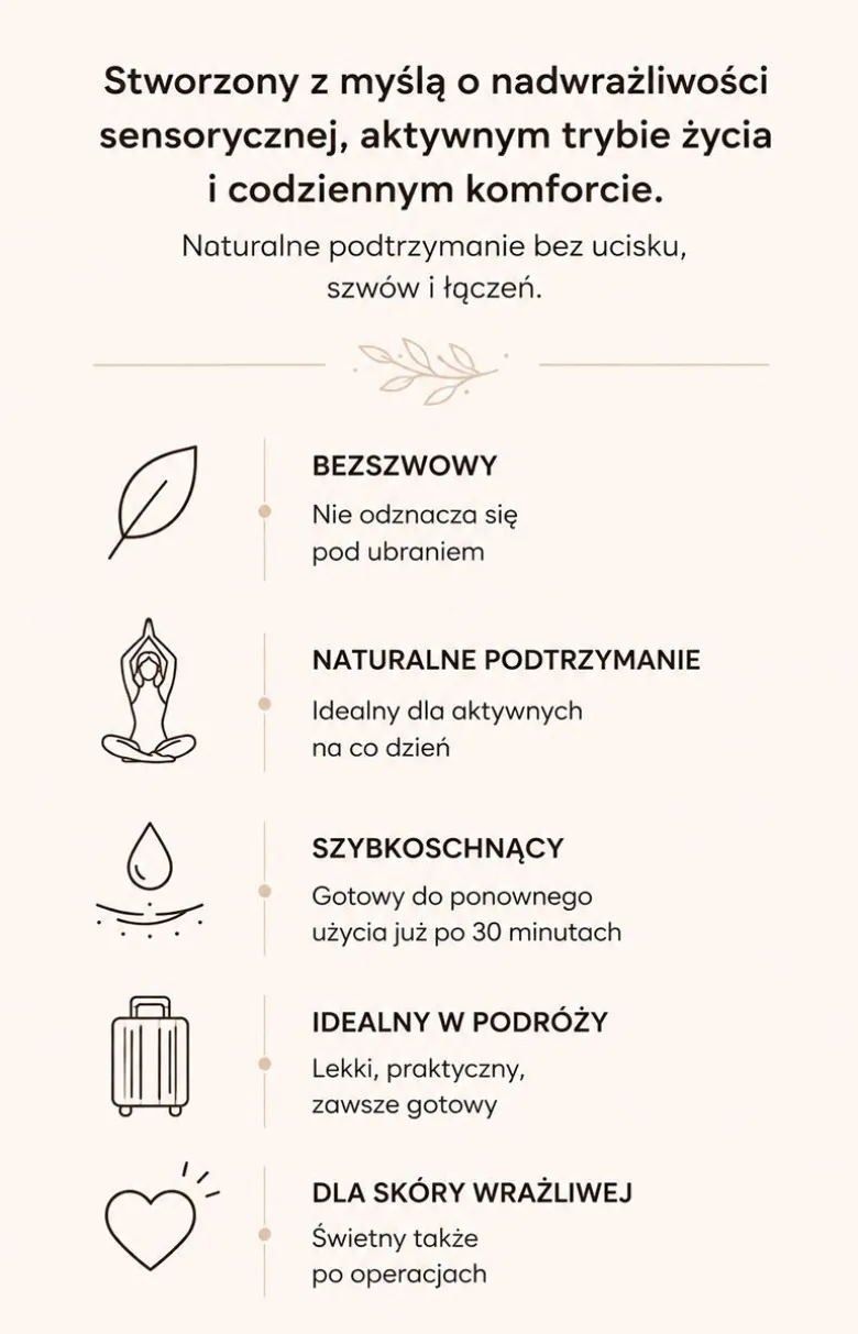Kinga biustonosz miękki soft termicznie tłoczony biały SC-744 Clara