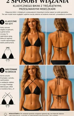 Damskie PURE SIN Stroje Kąpielowe Dwuczęściowe|Bikini Damskie - Kayczna góra troju kąpieowego czarna bikini TROPICA IN