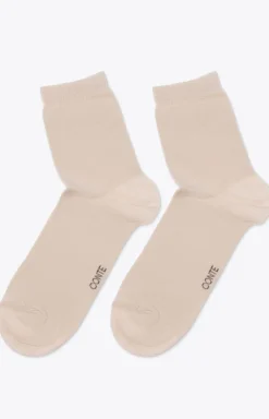 Damskie Conte Skarpetki|Długie Skarpetki - Klasyczne bawełniane skarpetki damskie beżowe 3DSOCKS
