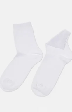 Klasyczne bawełniane skarpetki damskie białe 3DSOCKS
