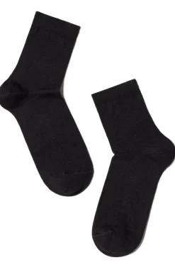 Klasyczne bawełniane skarpetki damskie czarne 3DSOCKS