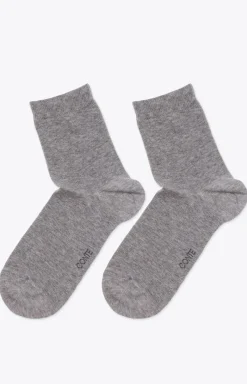Damskie Conte Skarpetki|Długie Skarpetki - Klasyczne bawełniane skarpetki damskie szare 3DSOCKS