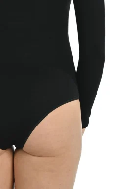 Teyli Podkoszulki|Podkoszulki - Klasyczne czarne body z dekoltem w serek Ossie