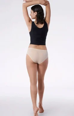 Damskie Julimex Figi, Stringi, Panty|Figi Damskie - Kayczne figi dakie beżowe Avia