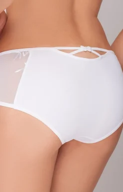 Damskie Ewana Panty Damskie - Kasyczne figi daskie białe N094