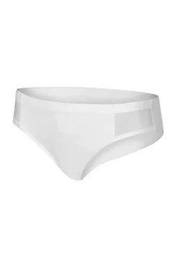 Klasyczne majtki z siateczką białe bezszwowe Bikini figi