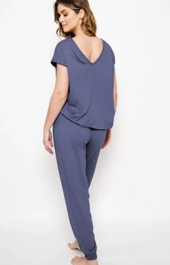 Damskie Italian Fashion Piżamy Dwuczęściowe|Piżamy Damskie Długie - Kobinezon daki Parao