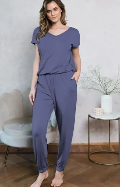 Damskie Italian Fashion Piżamy Dwuczęściowe|Piżamy Damskie Długie - Kobinezon daki Parao