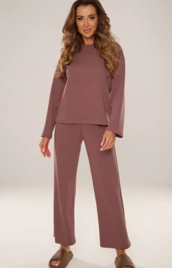 Komplet damski homewear w kolorze mokka BUTTER 886
